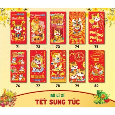 Bao Lì Xì 2.026 Hoạt Hình Dễ Thương - Set 50/100/200 Giấy C150 Giá Ưu Đãi 32.150₫ 10