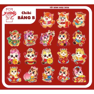 Bao lì xì chibi Tết 2.026 dễ thương - phong bao chipi kute cho bé, chỉ 33.500đ