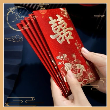 Bao Lì Xì Đám Cưới Song Hỷ Nạp Tài Bê Tráp Mừng Cưới Giá 21.000 VND Giảm 20% 6