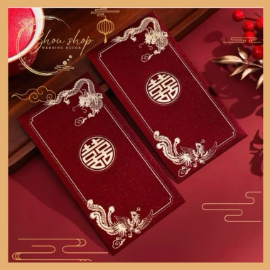 Bao Lì Xì Đám Cưới Song Hỷ Nạp Tài Bê Tráp Mừng Cưới Giá 21.000 VND Giảm 20% 7