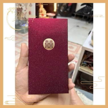 Bao Lì Xì Đám Cưới Song Hỷ Nạp Tài Bê Tráp Mừng Cưới Giá 21.000 VND Giảm 20% 10