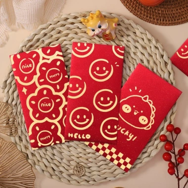 Bao Lì Xì Đỏ Mạ Vàng Tết Bính Ngọ 2.026 - In 3D nổi, giấy cứng cao cấp, chỉ 19.000 VND