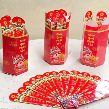 Bao Lì Xì Gieo Quẻ 12 Quẻ Hộp Giấy Vui Nhộn May Mắn Tết 2.026 Giá ưu đãi 30.000