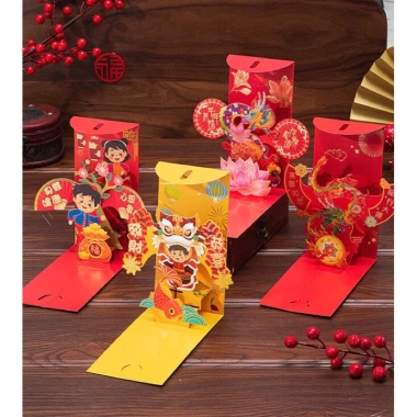 Bao lì xì pop up cao cấp LC05 - Thiệp 7D mừng năm mới, chỉ 20.000đ 2