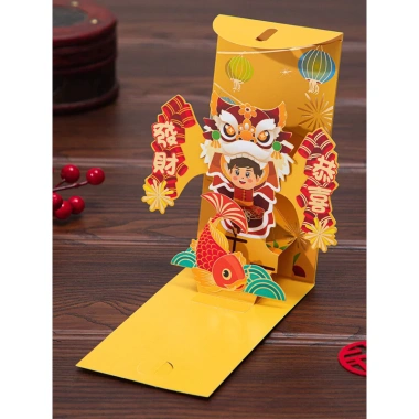 Bao lì xì pop up cao cấp LC05 - Thiệp 7D mừng năm mới, chỉ 20.000đ 4