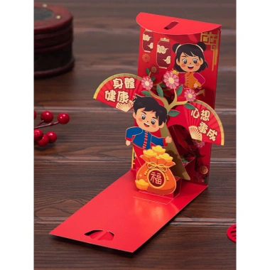 Bao lì xì pop up cao cấp LC05 - Thiệp 7D mừng năm mới, chỉ 20.000đ 5
