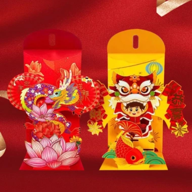 Bao lì xì pop up cao cấp LC05 - Thiệp 7D mừng năm mới, chỉ 20.000đ 7