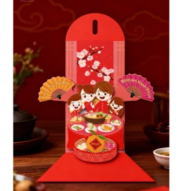 Bao lì xì pop up cao cấp LC05 - Thiệp 7D mừng năm mới, chỉ 20.000đ 8