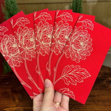 Bao lì xì siêu hot kim tuyến ép kim chất dày đẹp set 5 cái - Giá chỉ 25.000 VNĐ