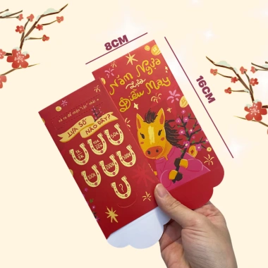 Bao Lì Xì Tết 2.026 Combo Xuân Bính Ngọ - Lì Xì Xé Túi Mù Độc Đáo, Giá 32.000đ