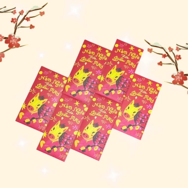 Bao Lì Xì Tết 2.026 Combo Xuân Bính Ngọ - Lì Xì Xé Túi Mù Độc Đáo, Giá 32.000đ