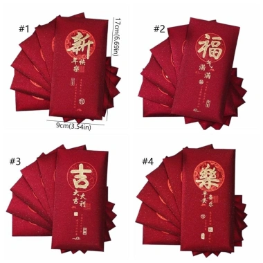 Bao lì xì Tết 2.026 Độc Lạ 6 Chiếc - Phong Bì Đỏ Trung Hoa, Sáng Tạo, Giá 12.606₫