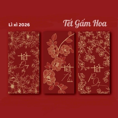 Bao Lì Xì Tết 2.026 Gấm Hoa mẫu mới loại 1 - Đẹp, hot trend, chỉ 17.000đ
