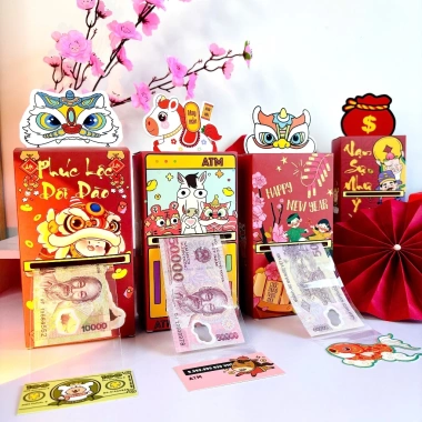 Bao Lì Xì Tết 2.026 - Hộp Rút Tiền ATM Hottrend Mẫu Việt Giá Chỉ 45.000 VND