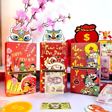 Bao Lì Xì Tết 2.026 - Hộp Rút Tiền ATM Hottrend Mẫu Việt Giá Chỉ 45.000 VND
