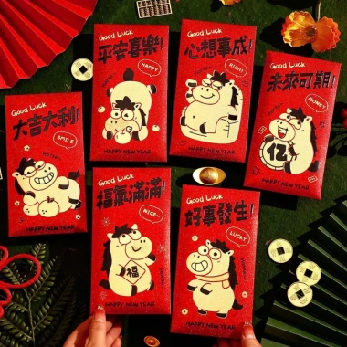 Bao Lì Xì Tết 2.026 Ngựa Mạ Vàng 1 Túi 6 Cái Giấy Craft Đỏ Cao Cấp Giá 35.000₫