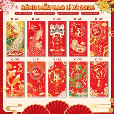 Bao lì xì Tết truyền thống 2.026 mẫu đẹp lạ kèm túi bóng - giá chỉ 19.000đ 4