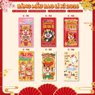 Bao lì xì Tết truyền thống 2.026 mẫu đẹp lạ kèm túi bóng - giá chỉ 19.000đ 6