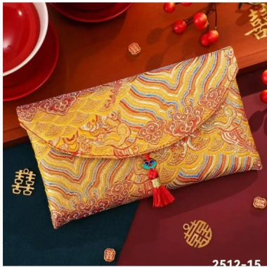 Bao Lì Xì Thổ Cẩm Gấm Sang Trọng, Nhiều Hoa Văn Cao Cấp - Cưới Hỏi, Nạp Tài, Tết 48k