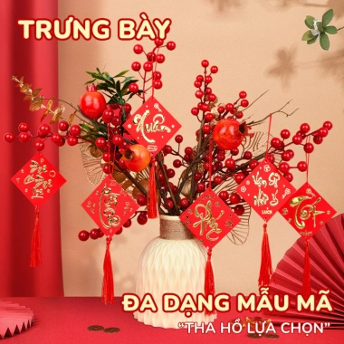 Bao lì xì treo cây 20 mini – Phụ kiện trang trí năm mới, chất liệu bền đẹp, tôn lên cây cảnh Tết 2