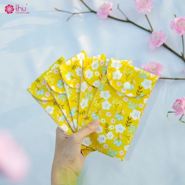Bao Lì Xì Vải Cotton Truyền Thống Handmade Tái Sử Dụng - Quà Tặng Ý Nghĩa 29k