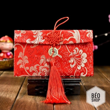 Bao lì xì vải gấm đỏ Pkbeoshop Combo 5-7-9-11 mừng tuổi, tặng quà lễ Tết, cưới hỏi, nạp tài – chỉ 95.000₫