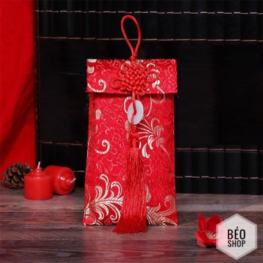 Bao lì xì vải gấm đỏ Pkbeoshop Combo 5-7-9-11 mừng tuổi, tặng quà lễ Tết, cưới hỏi, nạp tài – chỉ 95.000₫