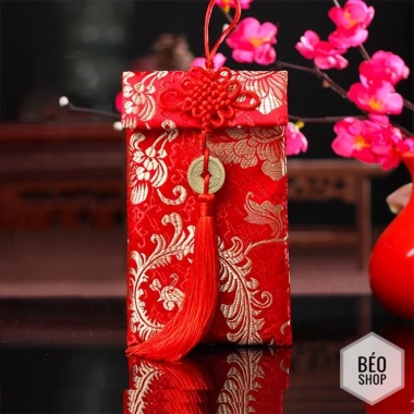 Bao lì xì vải gấm đỏ Pkbeoshop Combo 5-7-9-11 mừng tuổi, tặng quà lễ Tết, cưới hỏi, nạp tài – chỉ 95.000₫