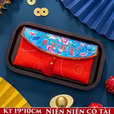 Bao lì xì vải gấm thổ cẩm cao cấp - Giảm còn 59.000 VND, thích hợp tết, tân gia, khai trương, cưới hỏi