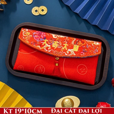 Bao lì xì vải gấm thổ cẩm cao cấp - Giảm còn 59.000 VND, thích hợp tết, tân gia, khai trương, cưới hỏi