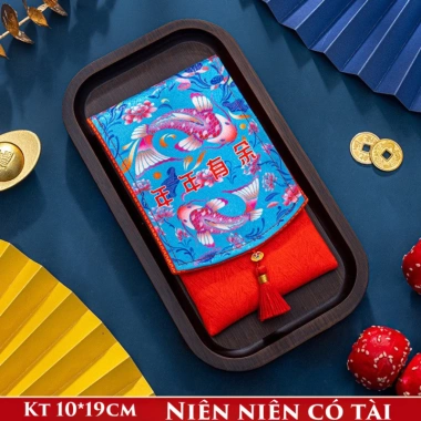 Bao lì xì vải gấm thổ cẩm cao cấp - Giảm còn 59.000 VND, thích hợp tết, tân gia, khai trương, cưới hỏi
