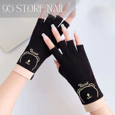 Bao tay hơ gel làm nail cao cấp chống UV không đổ lông - Giá 32.000 VND