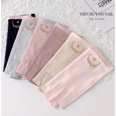 Bao tay hơ gel làm nail cao cấp chống UV không đổ lông - Giá 32.000 VND