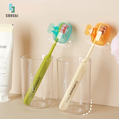 Bảo Vệ Bàn Chải Đánh Răng Du Lịch Di Động - Vỏ Nhựa Kẹp Chống Trượt cho Gia Đình MỚI 2