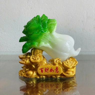 Bắp Cải Phong Thủy Phát Tài 10x10x5.5cm - Tượng Trang Trí Nhà Cửa Giá 70.000đ 8