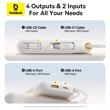 Baseus QPow3 Pin Dự Phòng Sạc Nhanh Màn Hình Kỹ Thuật Số - Cáp Kép Nhỏ Gọn, CCC Certified 4