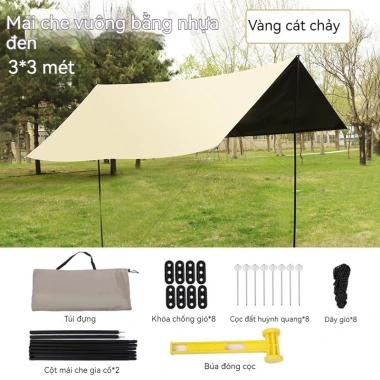 Bạt che nắng ngoài trời dày dặn vinyl 6mm chống nước di động màu đen - 149.533 VND 5 Bạt che nắng ngoài trời dày dặn vinyl 6mm chống nước di động màu đen - 149.533 VND 5