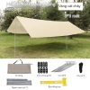 Bạt che nắng ngoài trời dày dặn vinyl 6mm chống nước di động màu đen - 149.533 VND 6