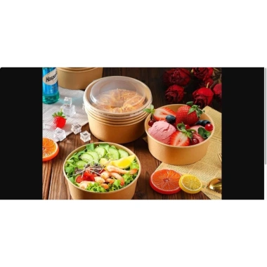 Bát tô giấy Kraft 750/1.000ml kèm nắp, hộp đựng bún, cơm tiện lợi, giá 60.000₫ 2