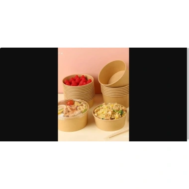 Bát tô giấy Kraft 750/1.000ml kèm nắp, hộp đựng bún, cơm tiện lợi, giá 60.000₫ 4