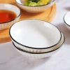 Bát Tô Sứ Trắng Viền Đen Ăn Cơm Gia Đình – Họa Tiết Đơn Giản, Tiện Lợi, Đa Kích Thước, Cao Cấp, Giá 11.900 VND 4