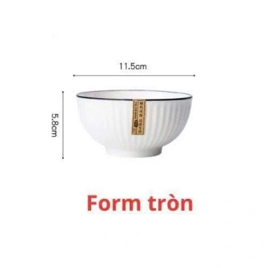 Bát Tô Sứ Trắng Viền Đen Ăn Cơm Gia Đình – Họa Tiết Đơn Giản, Tiện Lợi, Đa Kích Thước, Cao Cấp, Giá 11.900 VND 9 Bát Tô Sứ Trắng Viền Đen Ăn Cơm Gia Đình – Họa Tiết Đơn Giản, Tiện Lợi, Đa Kích Thước, Cao Cấp, Giá 11.900 VND 9