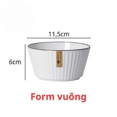 Bát Tô Sứ Trắng Viền Đen Ăn Cơm Gia Đình – Họa Tiết Đơn Giản, Tiện Lợi, Đa Kích Thước, Cao Cấp, Giá 11.900 VND 10 Bát Tô Sứ Trắng Viền Đen Ăn Cơm Gia Đình – Họa Tiết Đơn Giản, Tiện Lợi, Đa Kích Thước, Cao Cấp, Giá 11.900 VND 10