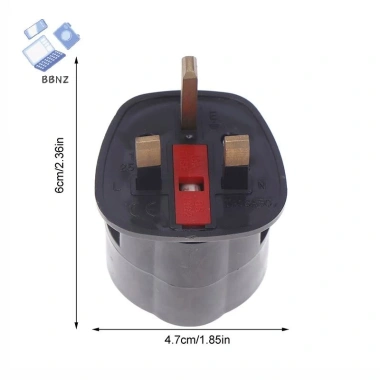 BCVK 250V 13A EU sang Anh – Phích cắm du lịch 2 chân đa năng EON cho Dubai Singapore