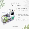 Bể Cá Mini Hồ Thủy Sinh để bàn - Đồng Hồ Đèn LED, sỏi và cây trang trí, giảm giá 600k 2