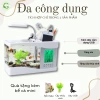 Bể Cá Mini Hồ Thủy Sinh để bàn - Đồng Hồ Đèn LED, sỏi và cây trang trí, giảm giá 600k 3