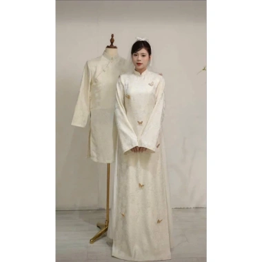 BEMAMS Áo dài Dâu Rể kèm chân váy lụa cạp chun, XS‑7XL, giảm còn 800k 5 BEMAMS Áo dài Dâu Rể kèm chân váy lụa cạp chun, XS‑7XL, giảm còn 800k 5