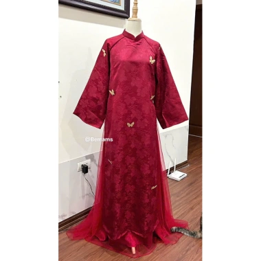 BEMAMS Áo dài Dâu Rể kèm chân váy lụa cạp chun, XS‑7XL, giảm còn 800k