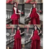 BEMAMS Set áo yếm cách tân đính ngọc và váy cạp chun XS-7XL BIGSIZE 620k 3