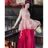 BEMAMS Set áo yếm cách tân đính ngọc và váy cạp chun XS-7XL BIGSIZE 620k 8